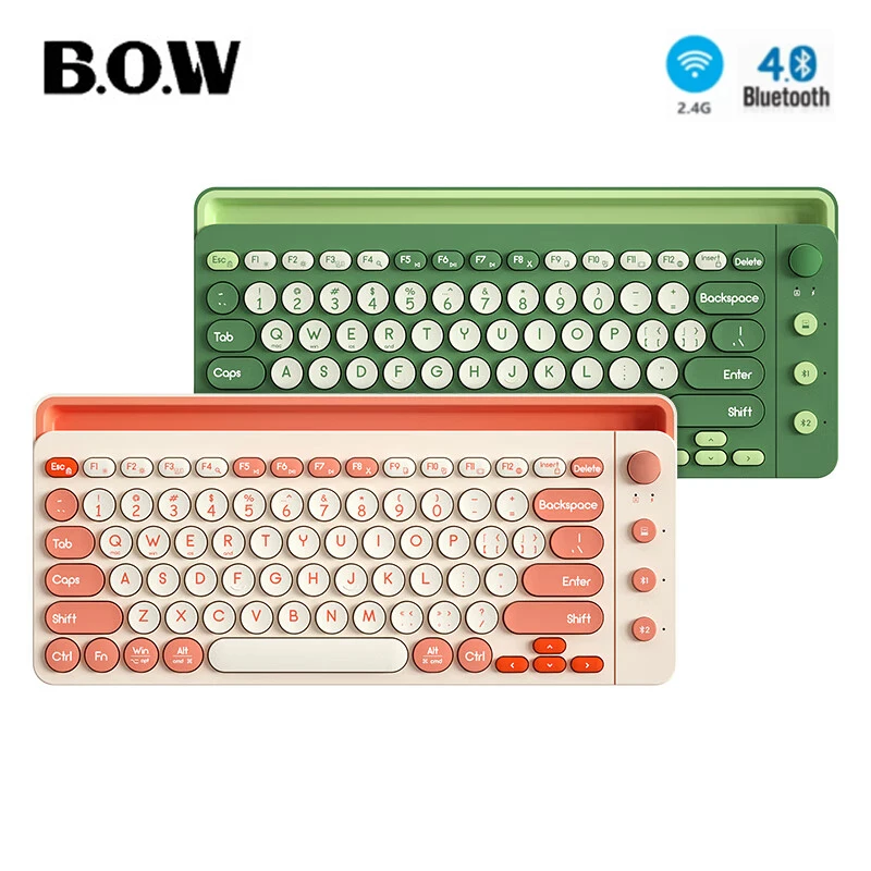 Arco Usb 2.4g Mais Teclado Bluetooth para Ipad Telefone Tablet Slot para Cartão Teclado sem Fio Recarregável Coréia Mais Inglês Multi-dispositivo