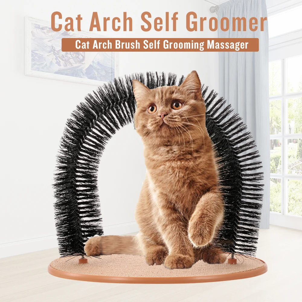 Arched Cat Hair Toys Arch Brush Self Catnip Bag Grooming Massager Cat