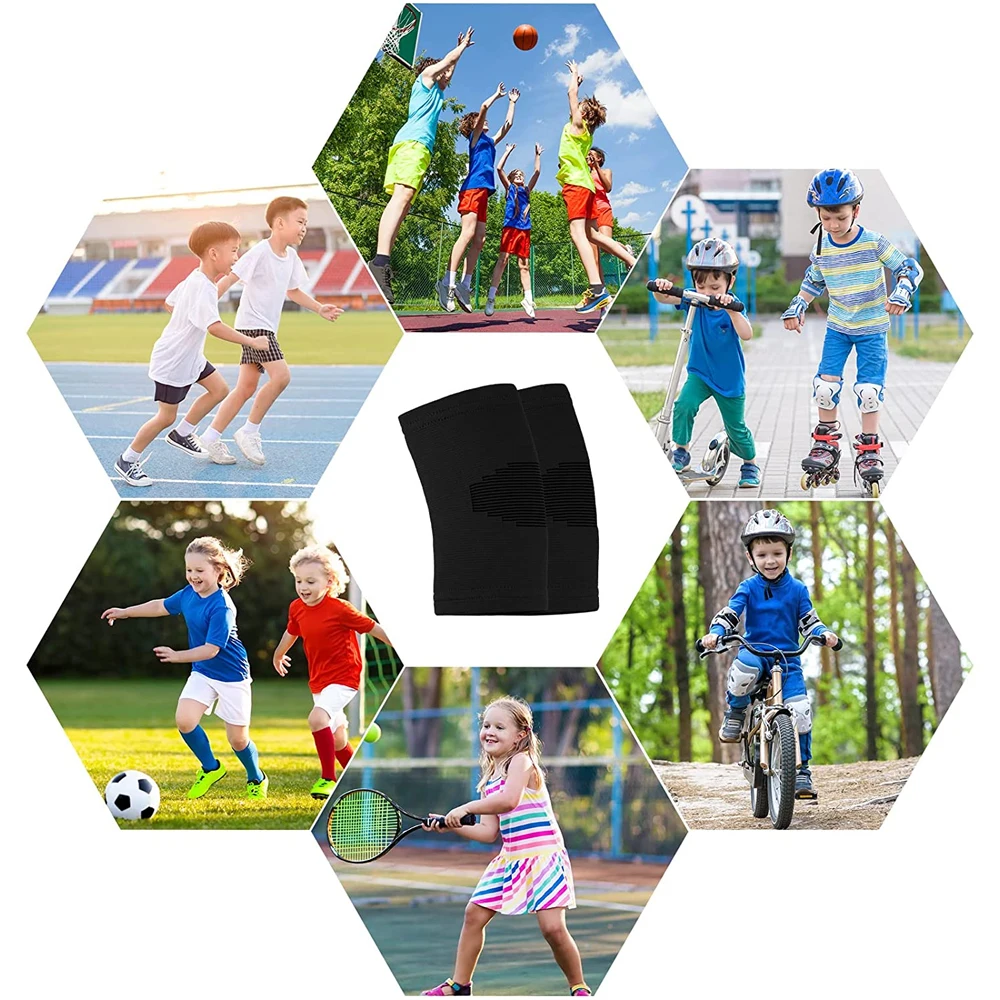 Kids Knee Compression Sleeve, Kids Knee Brace Children Support, Child Pads for Basketball,Volleyball,Sports,Gymnastics