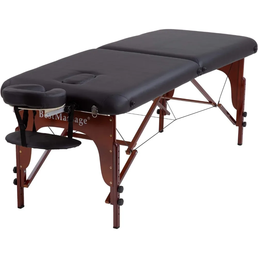 

BestMassage Portable Massage Table Massage Bed SPA Bed Height Adjustable 2 Fold Massage Table 77 Inch Long 30 Inch Wide PU