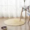 30/40/50cm Plush Fiber Round Mat Thickened Bedroom Living Room Carpet Floor Dressing Table Rug Nordic Style Shaggy Home Decor 5