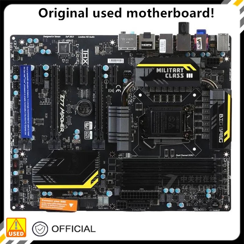 Per Scheda Madre Z77 Mpower Lga 1155 Ddr3 Per Scheda Madre Desktop Intel Z77 P8Z77 Sata Ii Pci-E X16 Usata