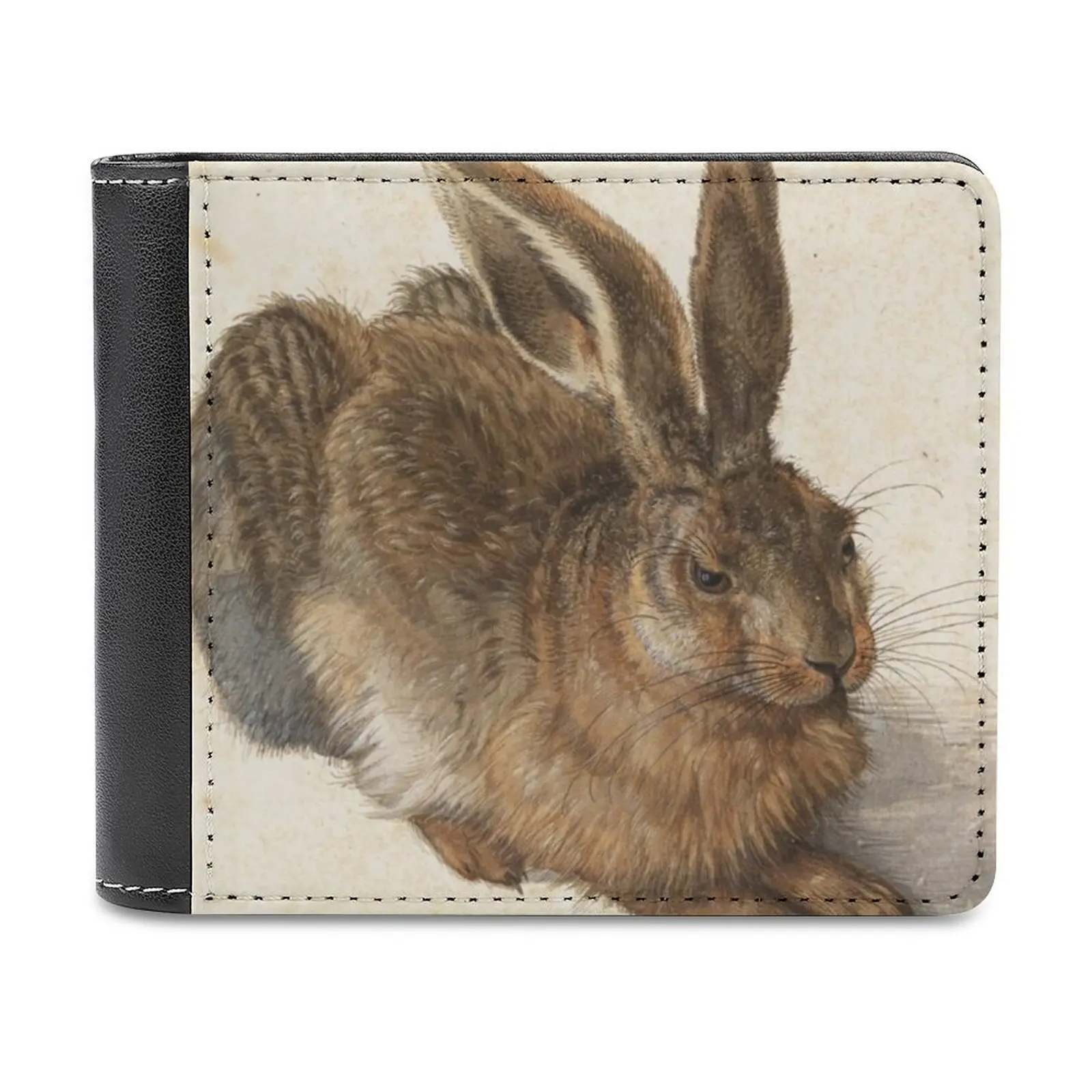 Albrecht Durer Hare Men Wallet Pu Leather Short Male Purses Credit Card Wallet For Men Money Bag Vintage Animals Albrecht Durer