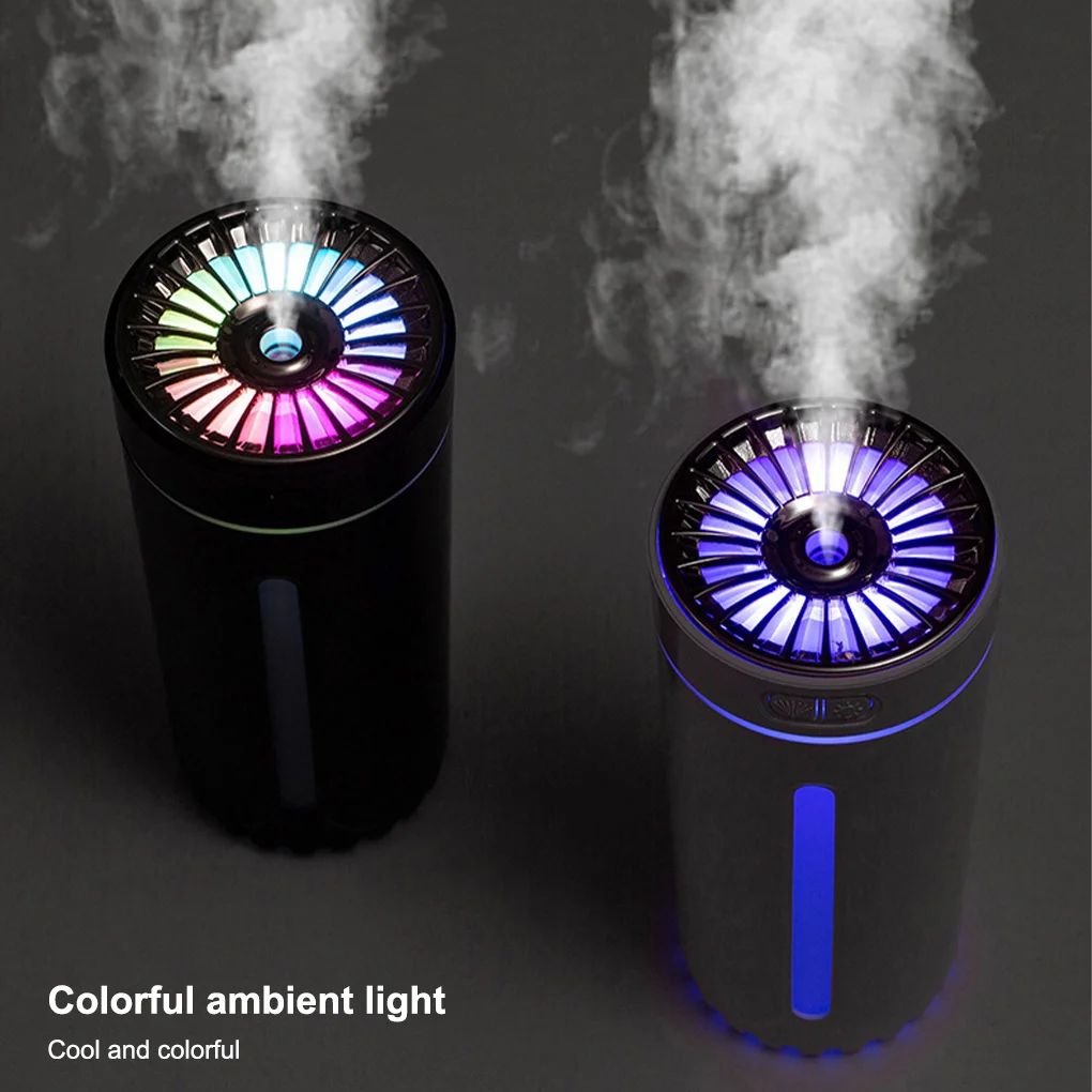 300ML Car Air Humidifier USB Rechargeable For Home With Colorful Night Light Mute Mini  Aromathe Essential Oil  Diffuser