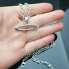 Opium 'O' Necklace High Polished Stainless Steel Pendant Nk Chain 4mm 24'' For Mens Jewelry 1