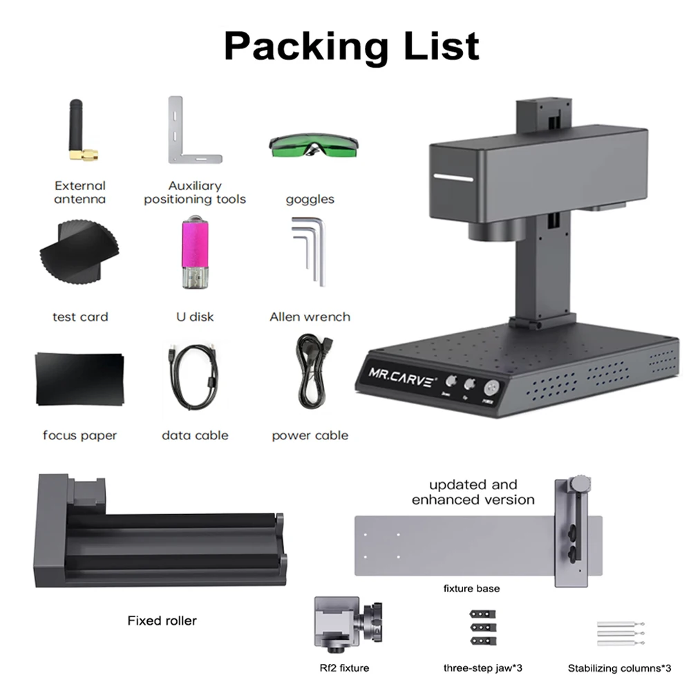 DIGRAY M4 プロレーザー彫刻機 70X70mm すべての材料用デュアルライト 1064nm 455nm レーザー彫刻機ポータブル