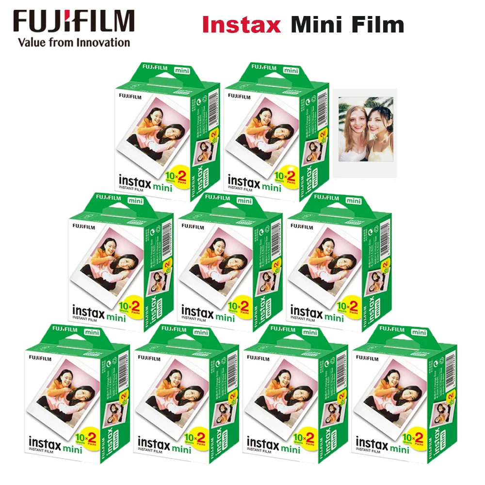 180 Fogli Di Fuji White Edge Photo Paper Per Instax Mini 12/8/9/7C/7S/25/90/11 Universal Fujifilm Instax Mini Film Photo Paper