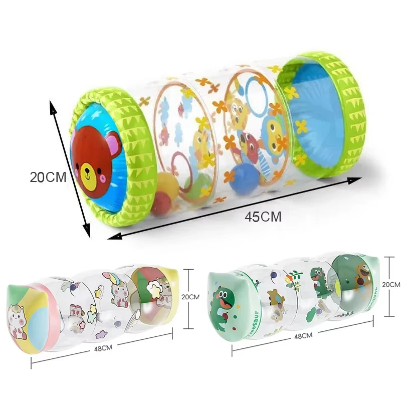 Inflatable Baby Crawling Roller Toy Rattles Games for Babies Development 6 12 Months Baby Crawling toy Fitness Educational Toys - 5