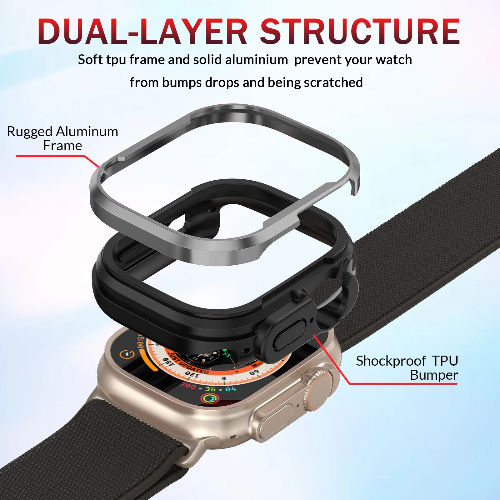 ˷̴ ձ ̽  ġ Ʈ 49mm ø 8 7 6 5 4 TPU  + ݼ , iWatch 45mm 41mm 44mm 40mm Ŀ