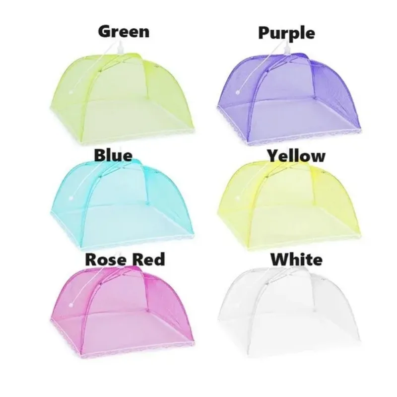 Foldable Food Mesh Covers Anti Fly Mosquito Net Cover Umbrella Picnic Protect Dish Mesh Kitchen Accessories 1 Pc