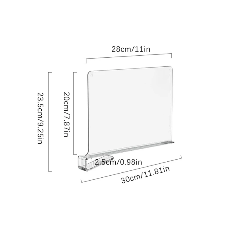 Acrylic Dividers Shelf Divider For Closets Organizers With Wooden Shelves Shelf Dividers Closet Purses Separators Shelf Divider 6