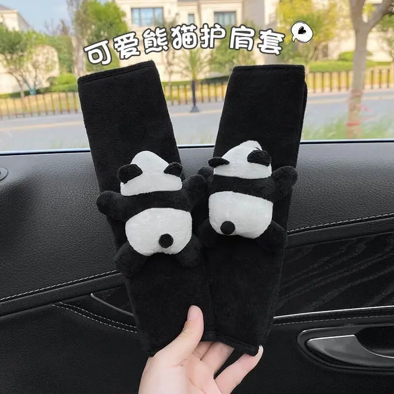 Rearview Mirror Rearview Mirror Cover Cartoon panda Rearview Mirror Cover Cute Car Interior Decoration Car Reversing Mirror Cover Decoration accessories