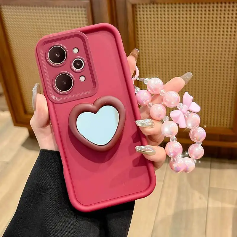 Chic Love Bracket and Lanyard Phone Case