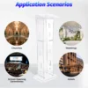 Transparent Acrylic Podium, Durable, Anti-Shatter, Rounded Corners, Sloped Top, Storage Board, Easy Assembly, Eco-Friendly 6