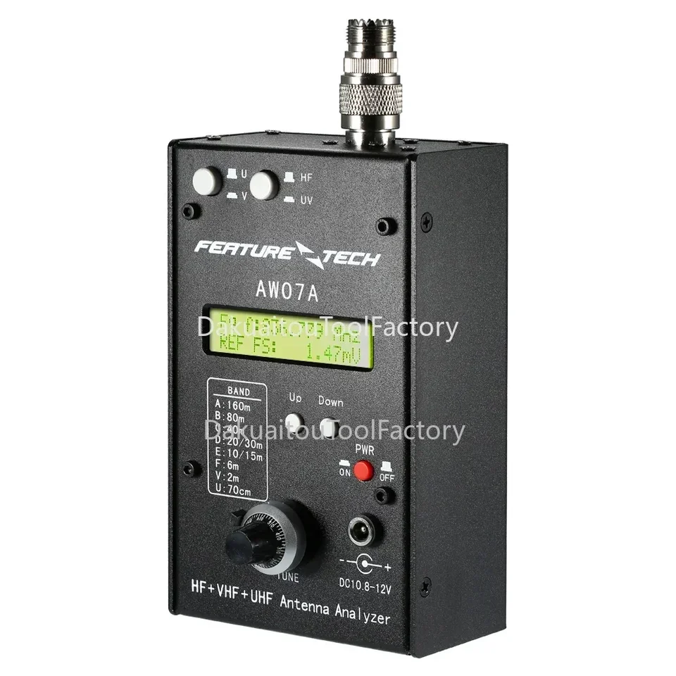 Aw07A Hf/VHF/UHF 160m Impedance Swr Antenna Analyzer for Ham Radio