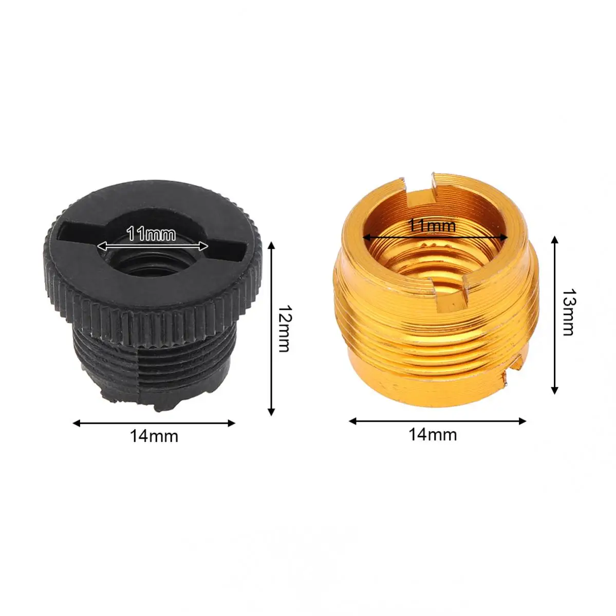 5Pcs 3/8 Female to 5/8 Male Screw Adapter Converter for Mic Stand Holder Adapter Gold Black Accessories