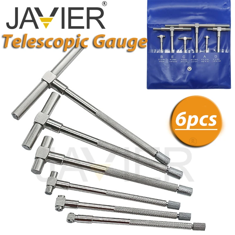 46PcsSetTelescopicGaugeSetMicrometerMeasurementBoreEngineersKit8150mmHardenedTool