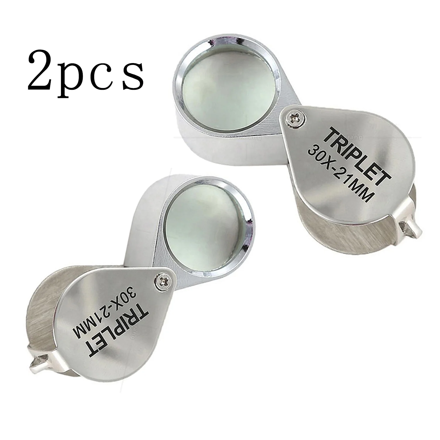 Compact Foldable Jewelers Triplet Pocket Magnifier Loupe