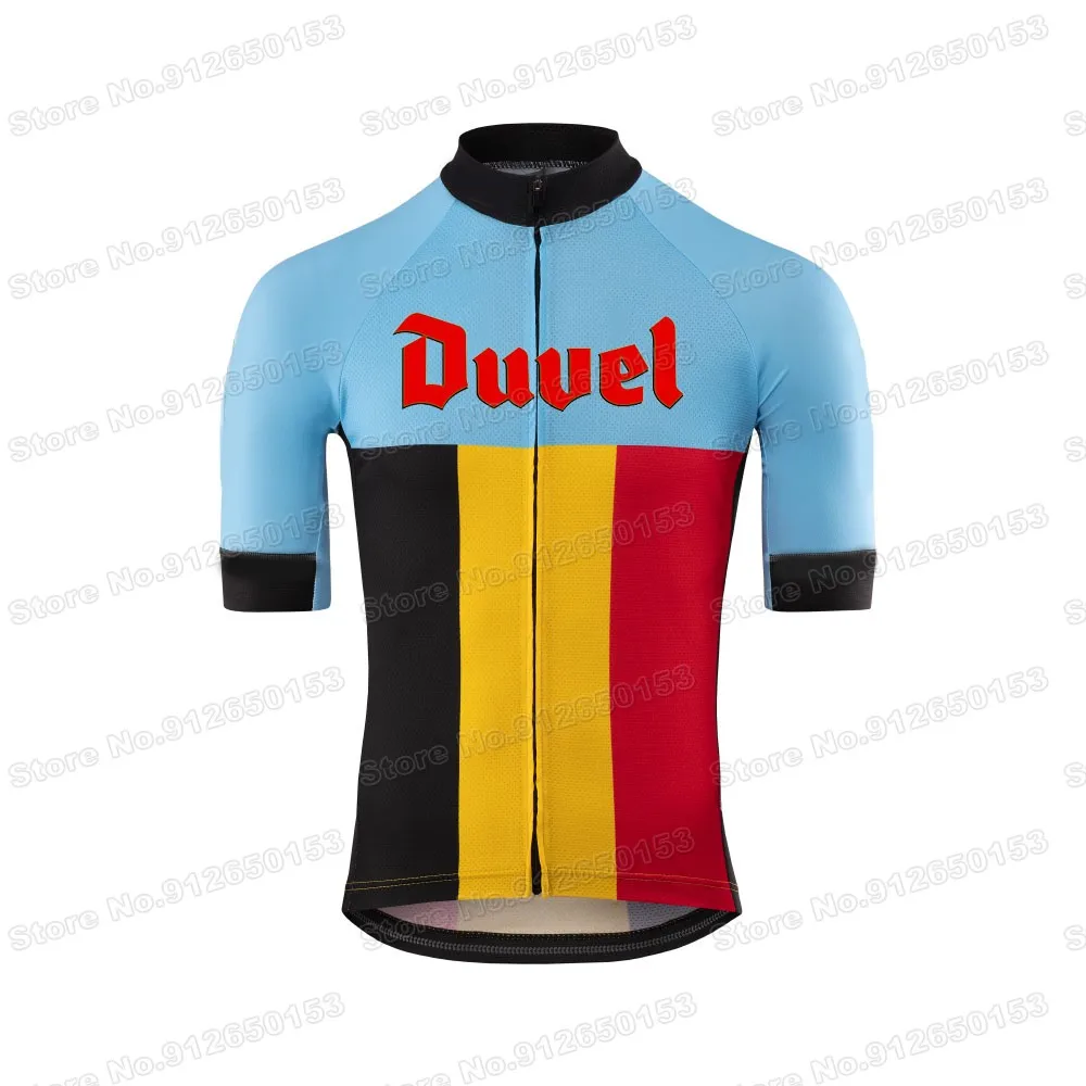 Duvel Cycling Jersey Short Sleeve Retro Beer Cycling Clothing Belgium Road Bike Shirt Bicycle Tops MTB Maillot Fietskleding bike cycling jersey bike cycling clothes