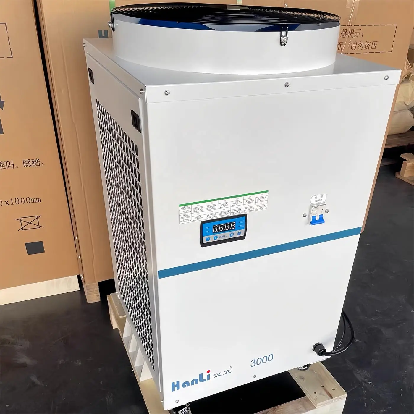 Hot selling Hanli refrigeration machine 3000W water cooler industrial chiller fiber laser source chiller