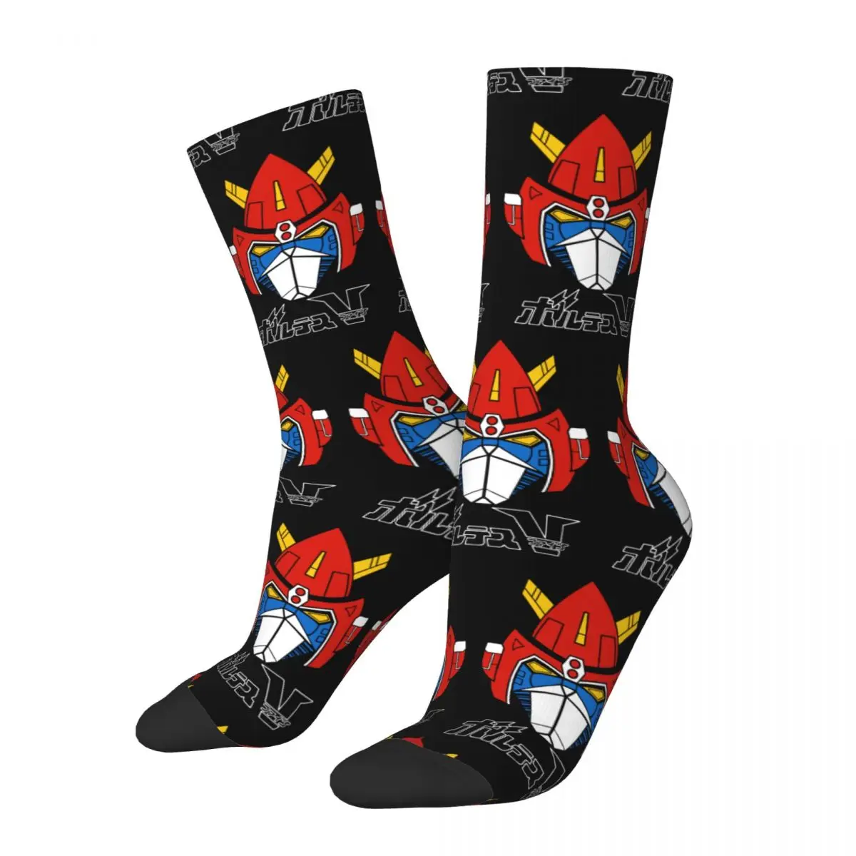 

Fashion Mazinger Z Football Socks Polyester Long Socks for Women Men Breathable