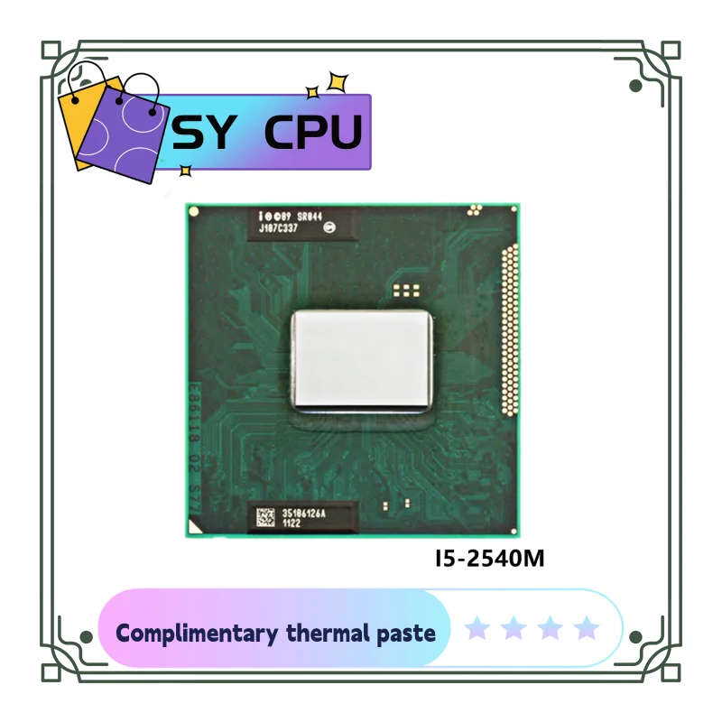 Core I5-2540M I5 2540M Sr044 2.6Ghz Usato Dual-Core Quad-Thread Laptop Cpu Notebook Processor Socket G2 / Rpga988B