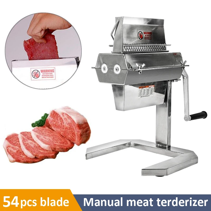 Manual Meat Tenderizer Machine 16CM Width Stainless Steel Manual Steak Pork Tender Meat Tenderizer Needle Machine 2