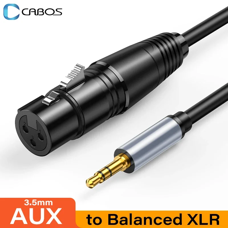 

XLR to 3.5mm Audio Cable Microphone Balanced Analog Audio Cord XLR Female to AUX 3.5mm Jack for Computer Phone Speaker Amplifier