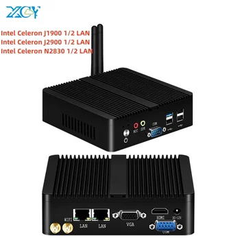 XCY-팬리스 미니 Pc, 인텔 셀러론 J1900 J2900, 윈도우즈 10 7 리눅스, 씬 클라이언트, 미니pc, Pfsense, 마이크로 2 Lan 포트, 데스크탑 컴퓨터 PC