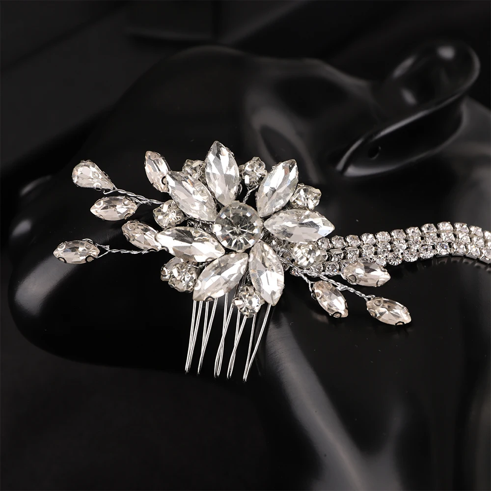 Rhinestone Bridal Hair Comb Headband For Women Silver Gold Handmade Party Bride Wedding Hair Accessories Headpiece Fashion Tiara hair accessories,bridal hair accessories