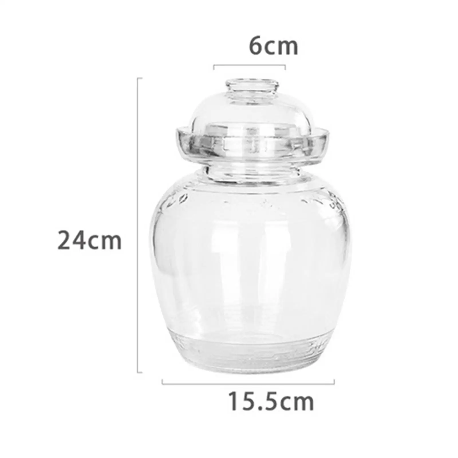 Professional Glass Pickle Jar Thick Stable for Home Dining Table 6