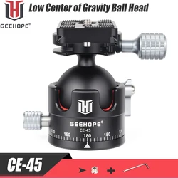 GEEHOPE CE-45 Low Profile Tripod Ball Head Universal Panoramic 45mm BallHead for Tripod Monopod Digital DSLR Camera 25kg Load