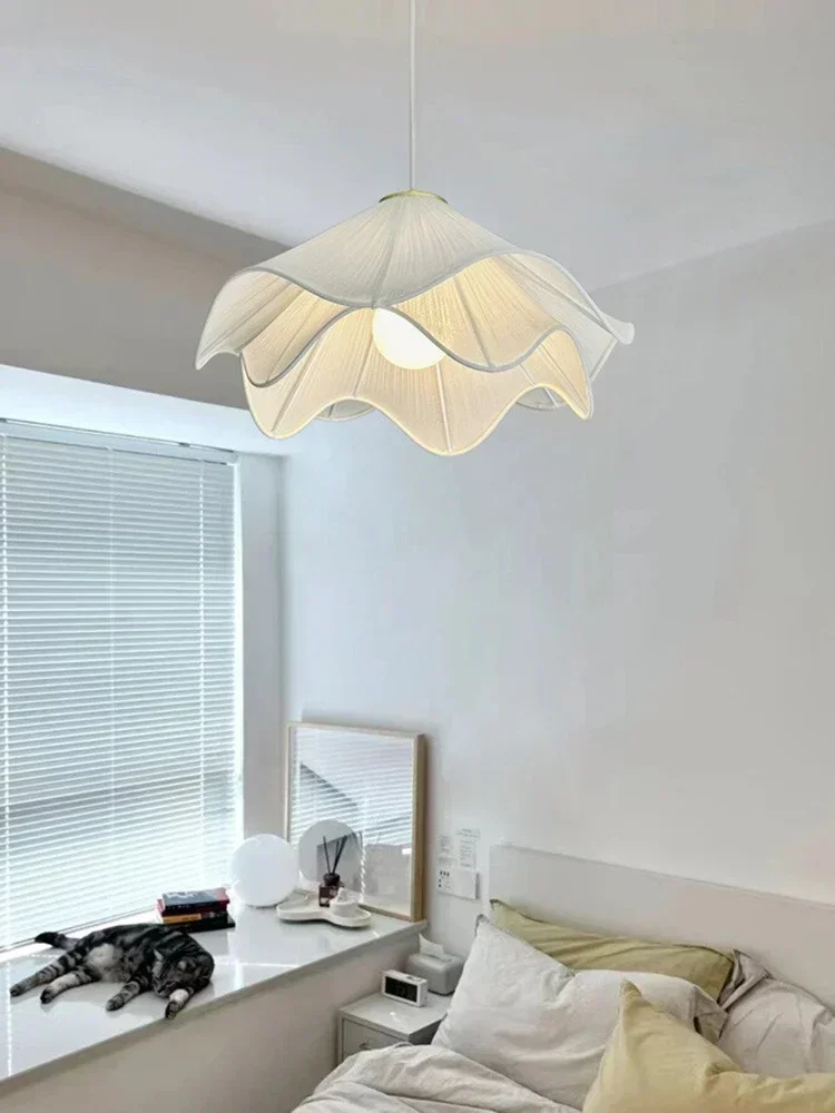 Pendant Lights Nordic Flowers Cloth For Dining Room Kitchen Chandelier Indoor Lighting Bedroom