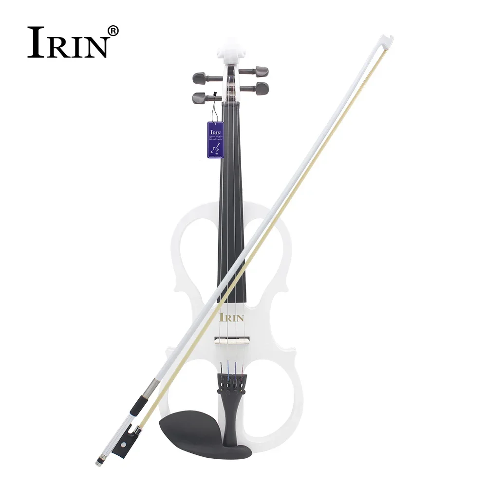 IRIN Violin Electric Professional 4/4 Electroacoustic Violin for Beginner Electric Silent with Bow Headphone Tuner Parts