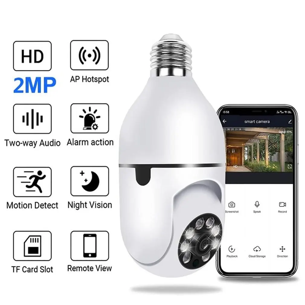 

2.4G Surveillance Camera Wireless Wifi Smart 360 Mobile Phone Remote Night View Full Color High Definition Security Cameras