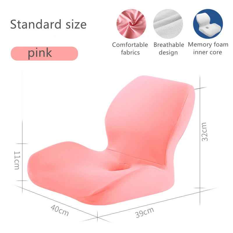 Comfort Seat Back Cushion Memory Foam Chair Cushion For Back Waist Pain Relief Protect Lumbar Cushion Orthopedic Pillow Car Seat