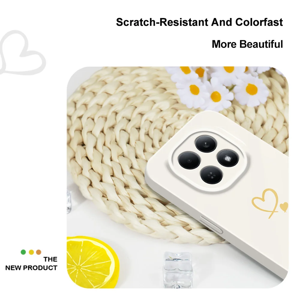 Einfache Liebesherz-Handyhülle für Xiaomi Redmi Note 15 14 13 12 11 Pro Plus 12S 11S 14C 13C 4G 5G Film-Hartschale – Detail 3