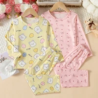 Ensemble 2 pièces d'été pour enfants, confortable et polyvalent, mignon, à manches courtes, pour garçons et filles, ensemble décontracté pour la maison et l'extérieur 4