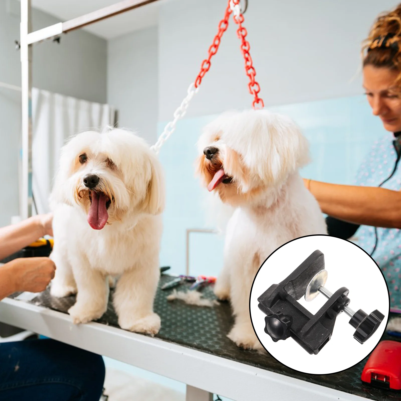 

Grooming Table Rod Arm Clip Pet Fixing Accessory Holder Bathing Handrail
