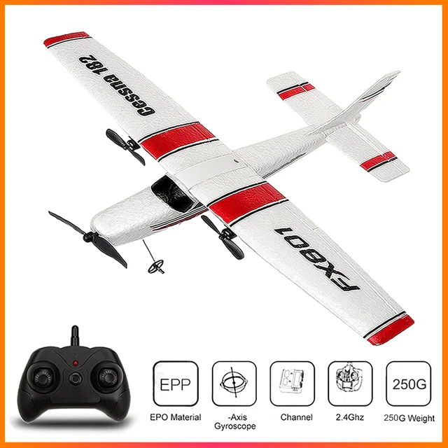 Iniciante Eletricidade Avião Rc Cessna 182 Kit Uav Brinquedo De Controle  Remoto Planador De Avião Distância Aérea 150 Metros Diy Planador De Espuma  Epp Elétrica Aumente A Bateria Para Voar Mais 