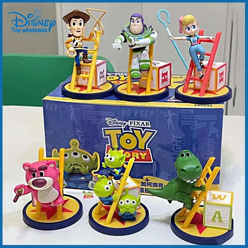 Disney Genuine Toy Story 4 Lotso Buzz Lightyear Ladder Series Blind Box Gk Decorazione Periferica Fatta A Mano Regali Per La Giornata Dei Bambini