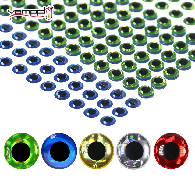 Fishing Lure Eyes Holographic 3D Epoxy Fish Eyes for Fly Tying Streamers  Baitfish DIY Lures Jig Baits Crankbaits Making Material