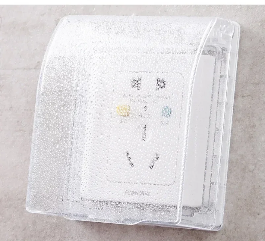 Socket Protective Cover Universal 86 Type Wall Socket Waterproof Box Plate Switch Protection Cover Bathroom Kitchen Outdoor Socket Box Cover Protector