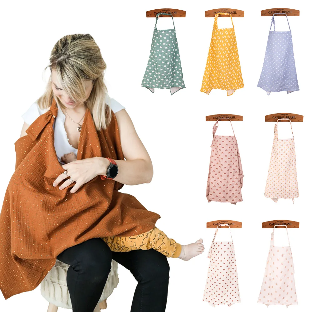 Cotton Breastfeeding Cover Mother Outing Nursing Covers Adjustable Privacy Baby Feeding Breastfeeding Apron Stroller Blanket