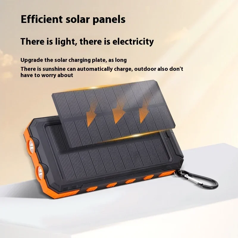 Solar Power Bank 20000mah Large Capacity Portable Charger Compatible with IOS Android USB-A and USB-C Fast Charging Powerbank 3