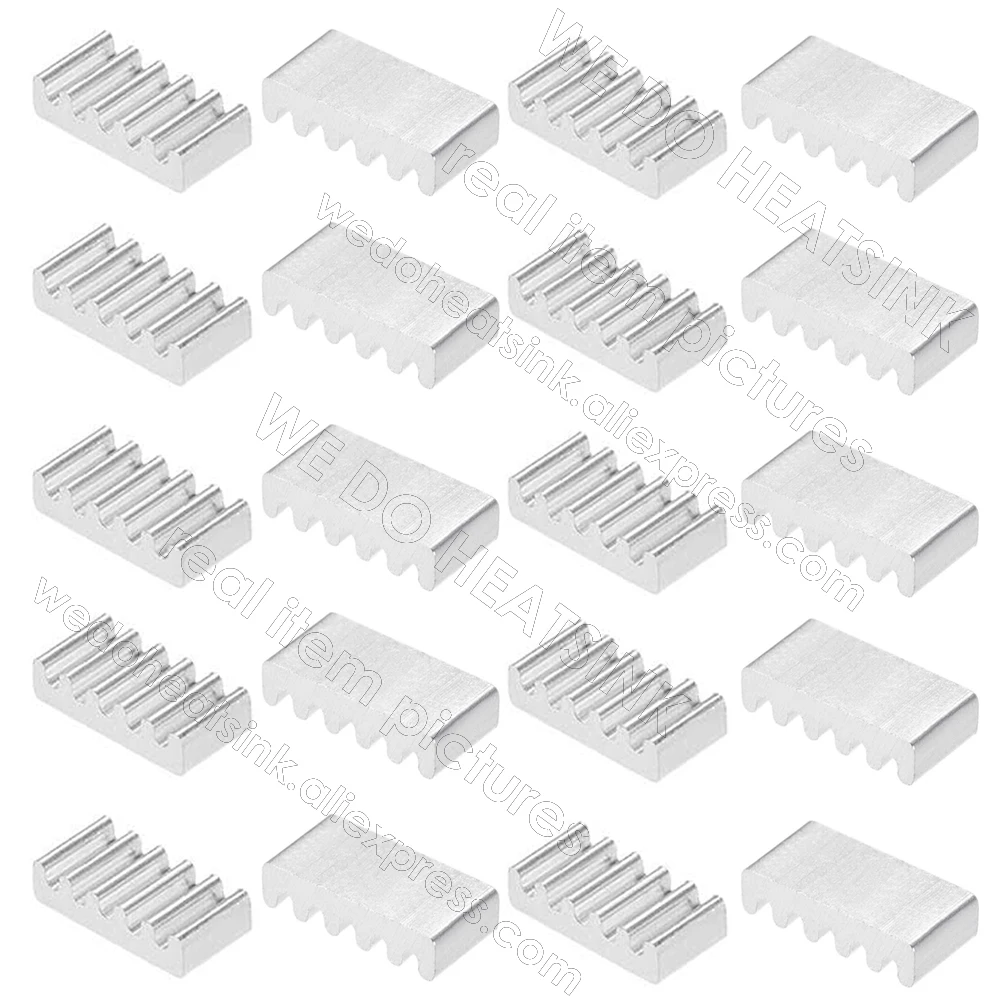 우리는 열 패드 테이프가 있거나 없는 6x12x3mm 알루미늄 쿨러 히트싱크를 제작합니다.