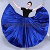360 Degree Satin Skirt Belly Dance Shining Long Skirts Festival Traditional Dancer Costume Women Gypsy Flamenco Tango Dancewear