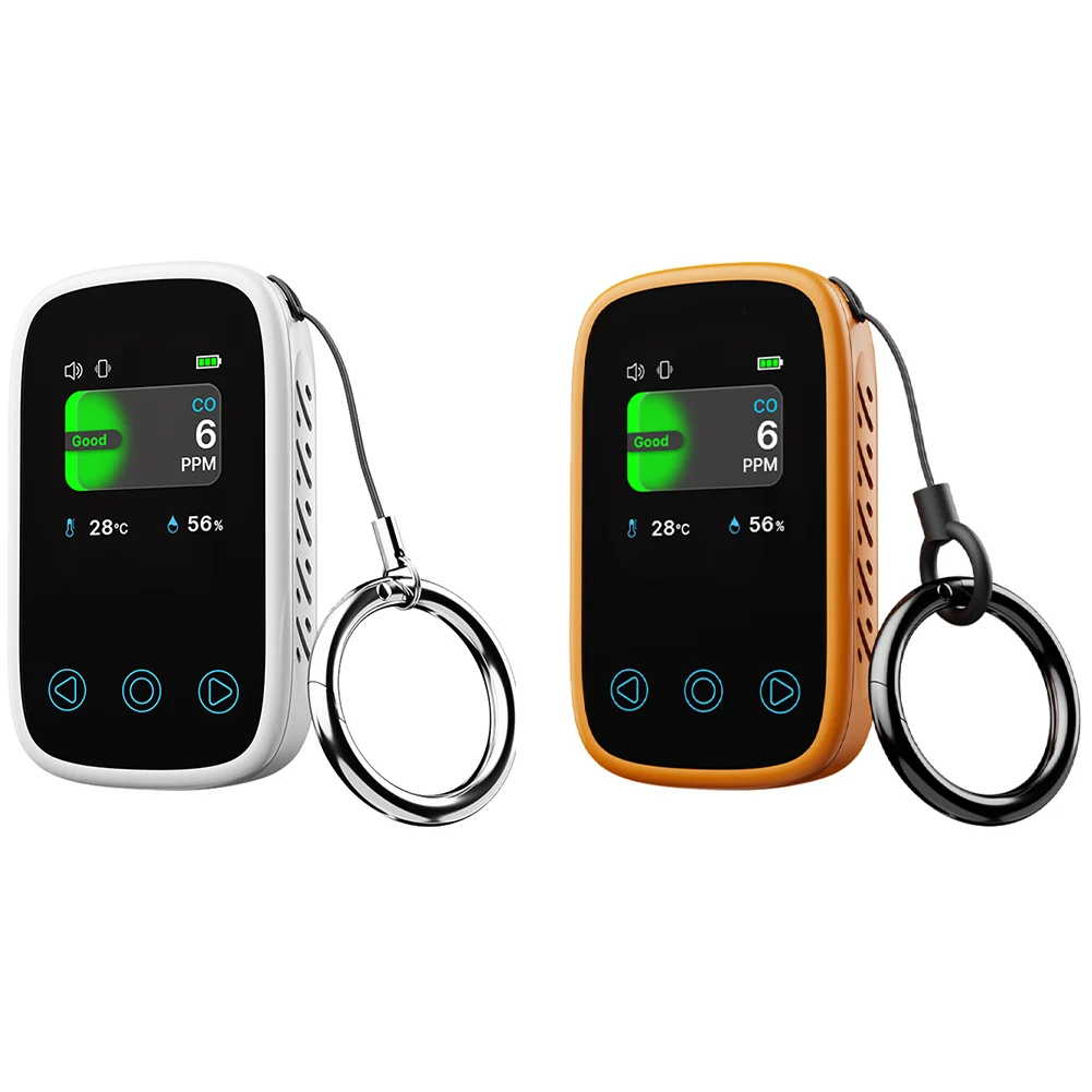 3 in 1 Air Quality Tester NDIR Sensor Portable Carbon Monoxide Temperature Humidity Detector Auto Brightness Type-C Rechargeable