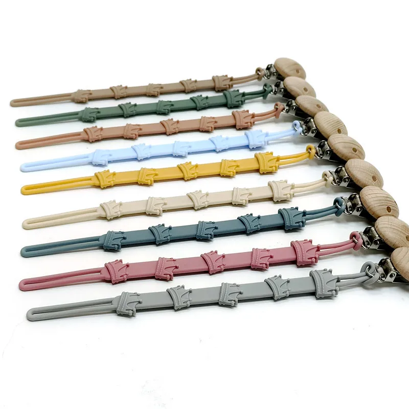 Pacifier Chain Baby Silicone Pacifier Anti Drop Chain Multi-functional Baby Silicone Anti Drop Chain Toy Pacifier Clip Teether