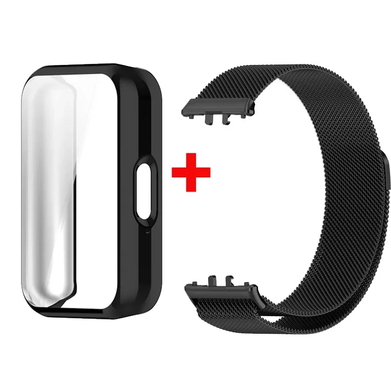Milanese Loop Strap with Magnetic Wristband and Screen Protector Cover